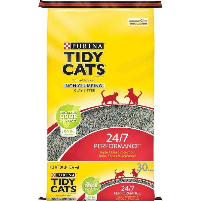 Non Clumping Cat Litter Low Dust Odor Control 30lb Long Lasting Absorption New