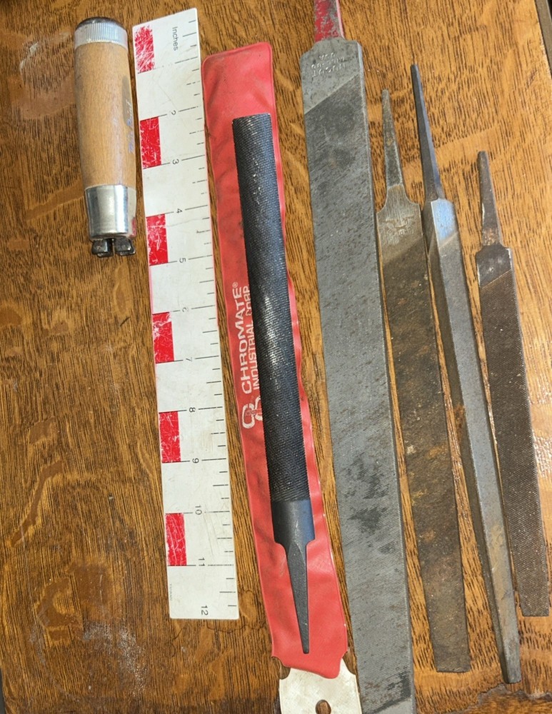 Blue-Point Plastic Adjustable Jaw File Handle GA98with 5 Assorted Files