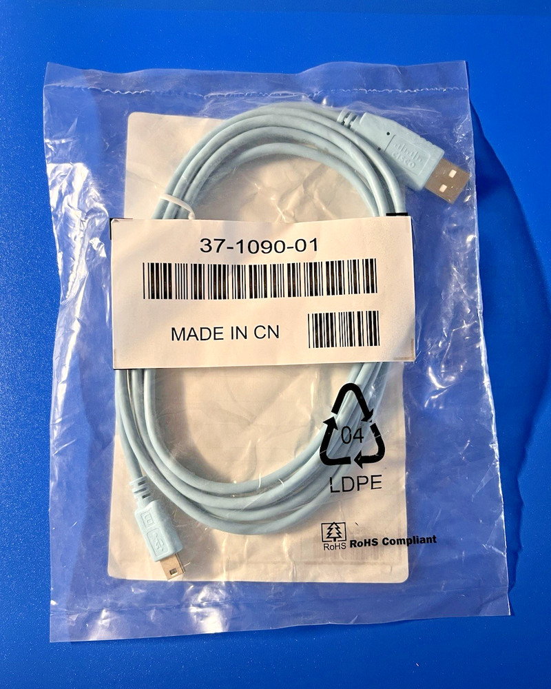 Cisco OEM CAB-CONSOLE-USB Cable, 6 ft. USB type A & Mini-B, Factory Sealed.