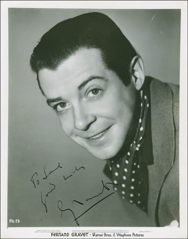FERNAND GRAVET - INSCRIBED PHOTOGRAPH SIGNED