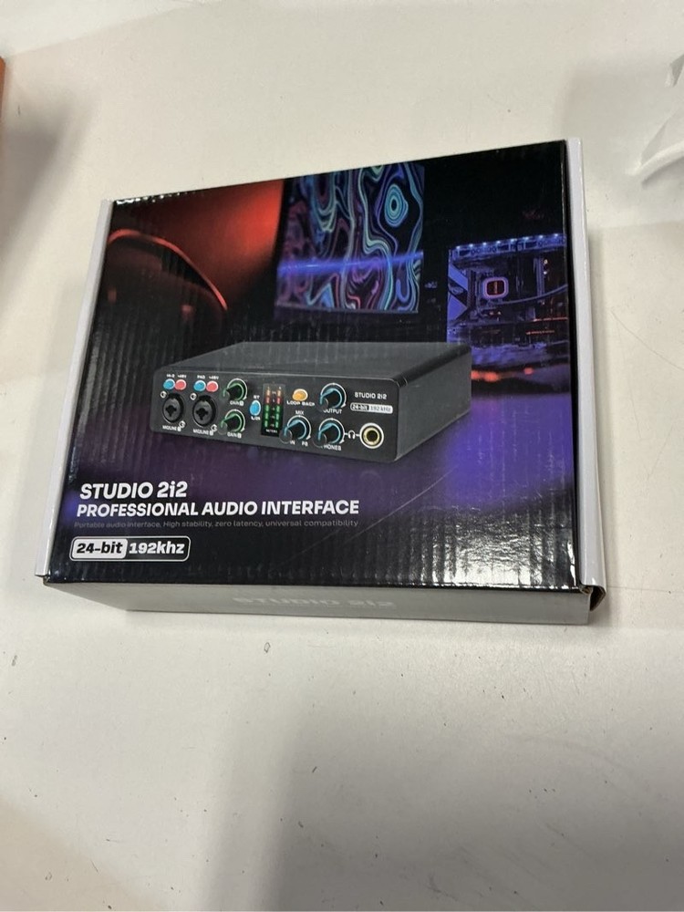 Bolanle Studio 2i2 Audio Interface 24-bit/192kHz, 2 Channel Portable USB