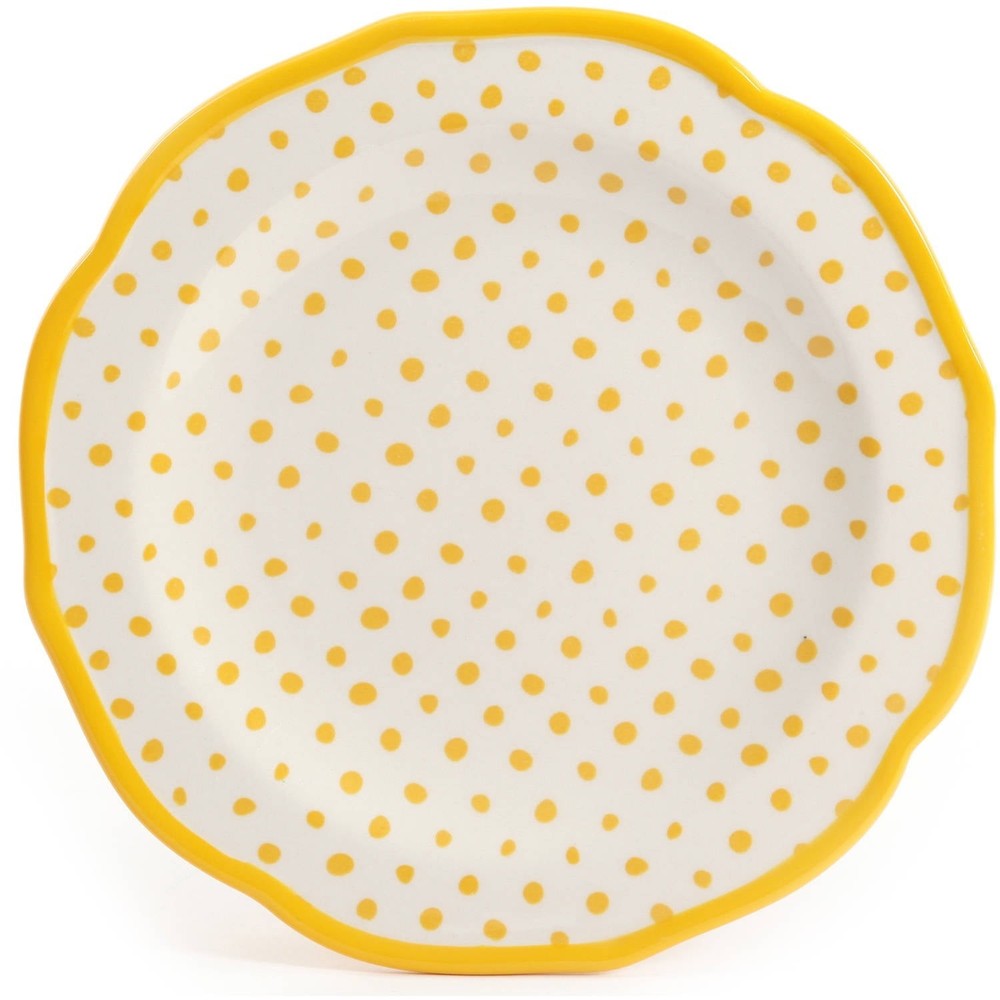 Timeless Floral & Retro Dot 12-Piece Dinnerware Set Multicolor