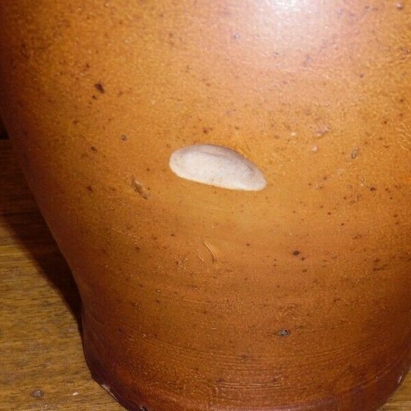 Old Deerx Belgium Redware / Stoneware PItcher - 9"