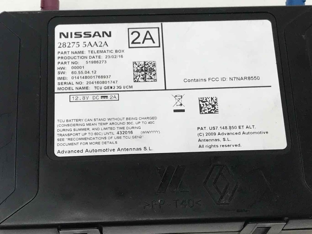 Fits 15 16 17 NISSAN ROGUE Front Right Dash Telematic Control Module 282755AA2A