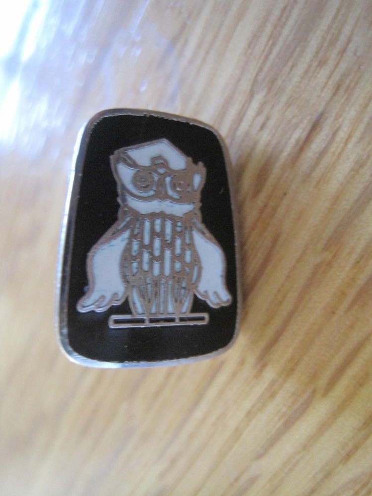 Vintage Owl Pin Back