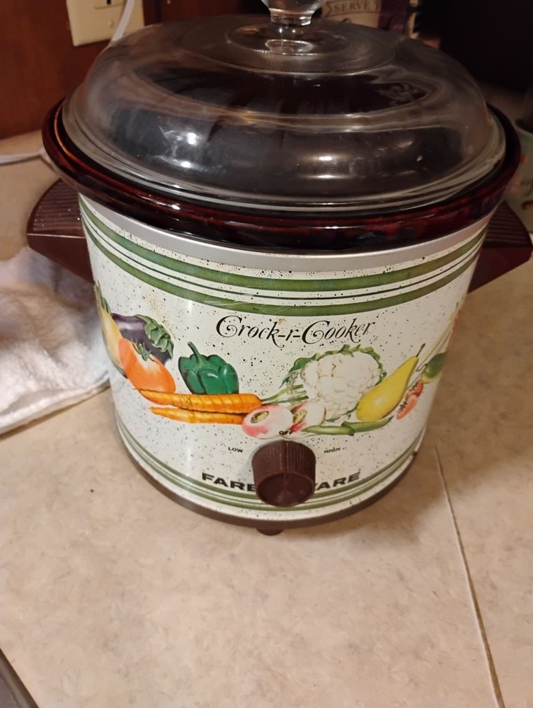 FARBERWARE CROCK R COOKER 🚫 CHIPPED LID $30