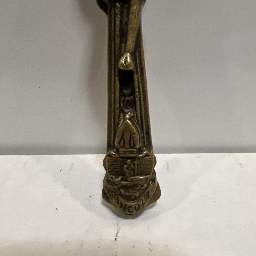 Lincoln Imp Monkey Solid Brass Gold Tone Nutcracker Peerage England Brass