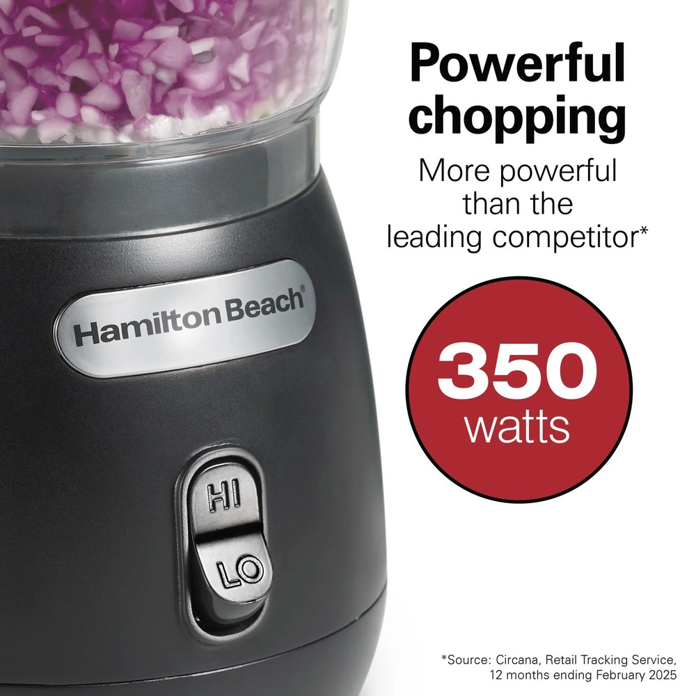 Hamilton Beach Stack & Press 2 Speed Food Chopper & Mini Food Processor