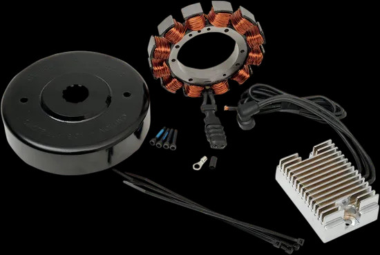 DS 32A Chrome Charging System Kit Stator Regulator HD Disc Glide 83-84