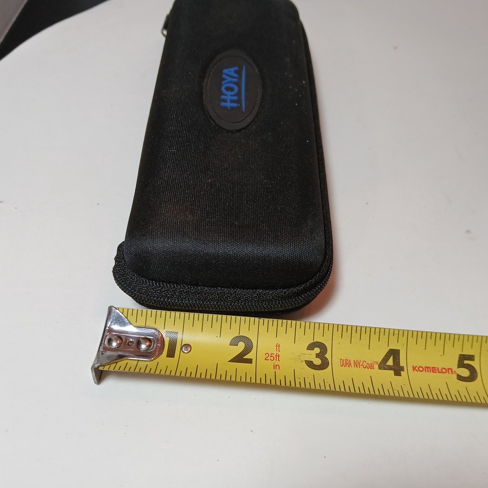Hoya Eyeglasses Case Storage Glasses Carry Box Black Zipper Rectangular