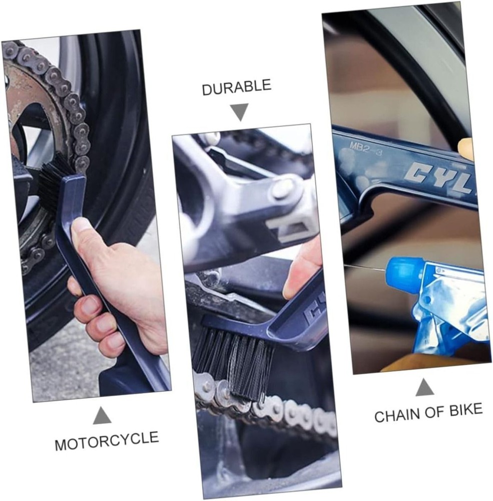 Motorcycle Chain Cleaning Brush Tool for Bikes - Durable and Efficient Scrubber