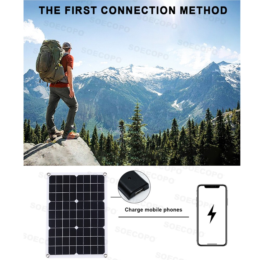 6000W Solar Panel Set Solar Power Inverter Generator 100A Home 110V Grid System