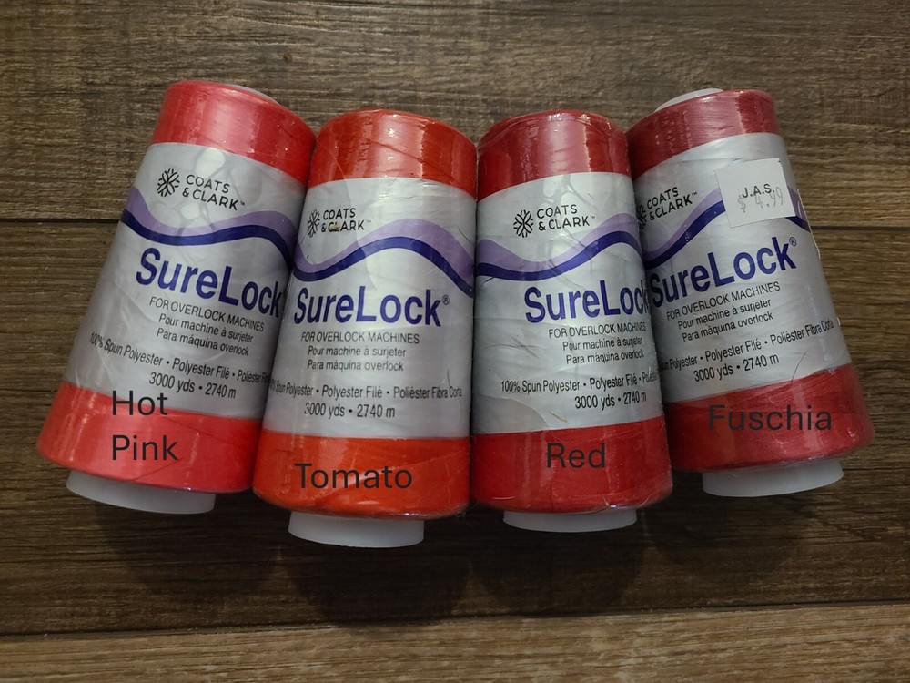 Coats Clark Surelock Serger Overlocking Polyester Thread 3000 yds You Pick Lot