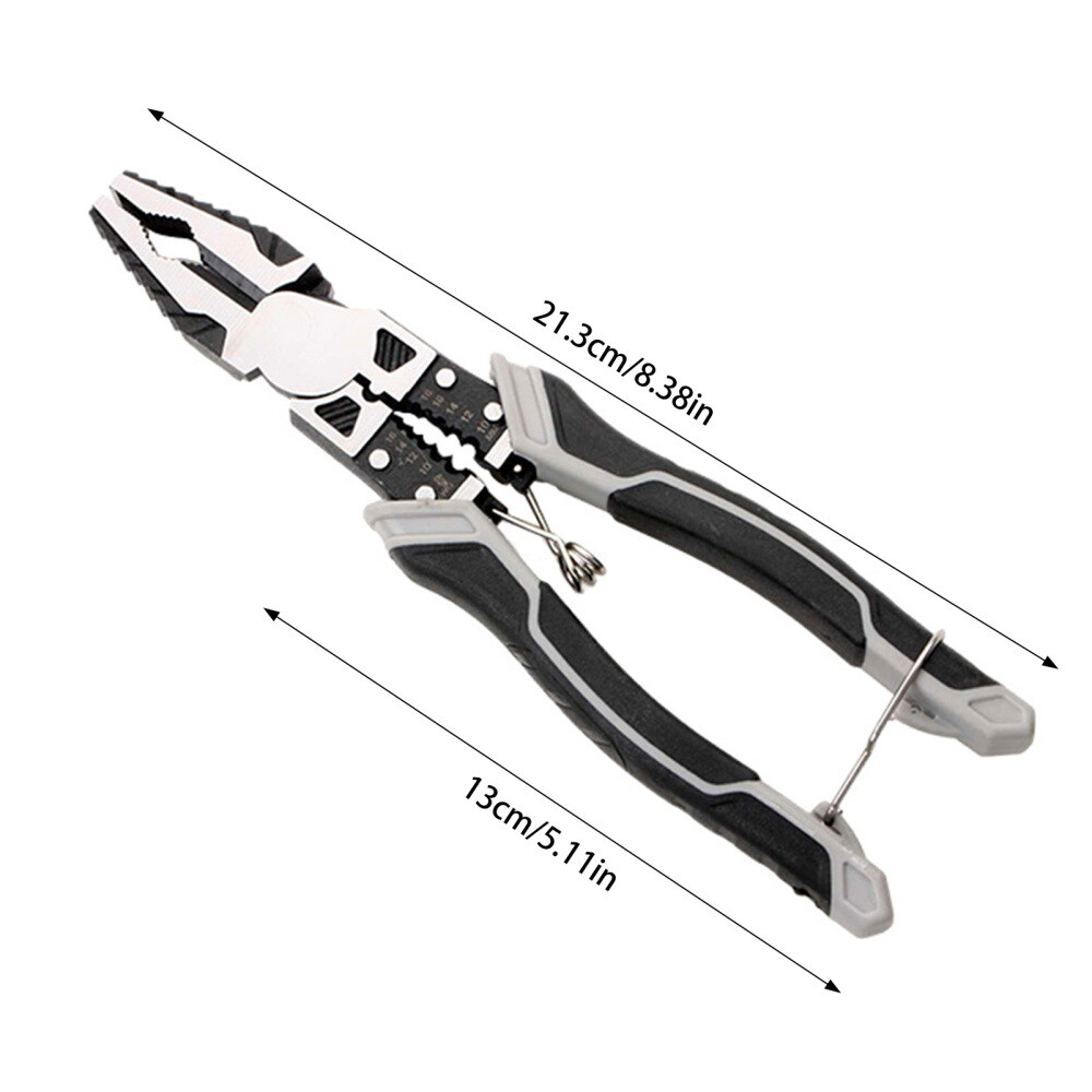 3Pcs Combination Pliers Set 8" Wire Cutter Stripper Diagonal Linemans Plier Tool