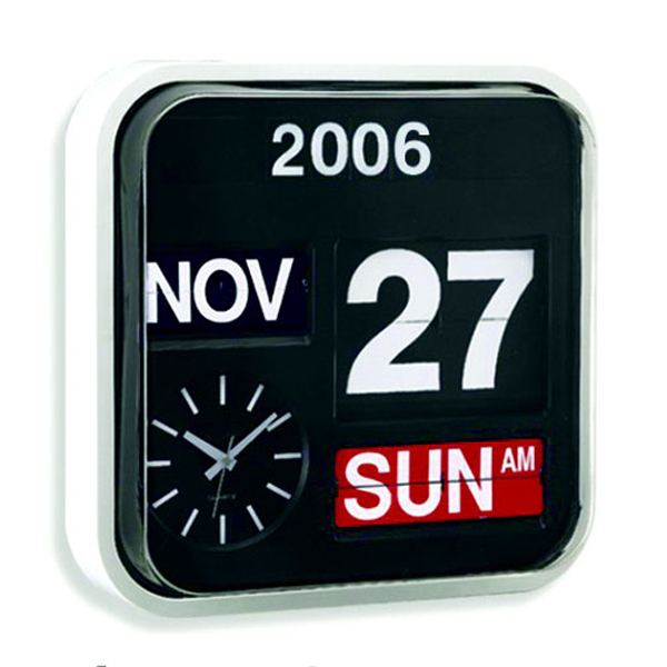 Large Number Wall Hanging Flip Clock / Calendar, Low Vision, Blind Users