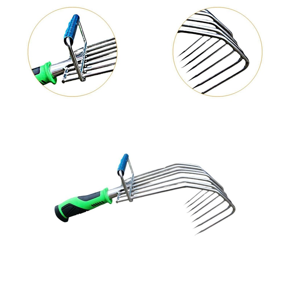 Hand Rake Gardening Tool Weeding Small Versatile Rubber Handle Cultivating
