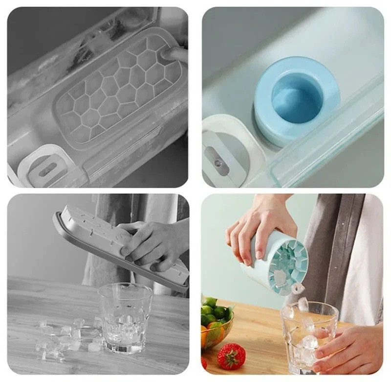 Silicone Ice Cube Mold Round Ice Maker - DIY Ice Bucket Barware Tools*