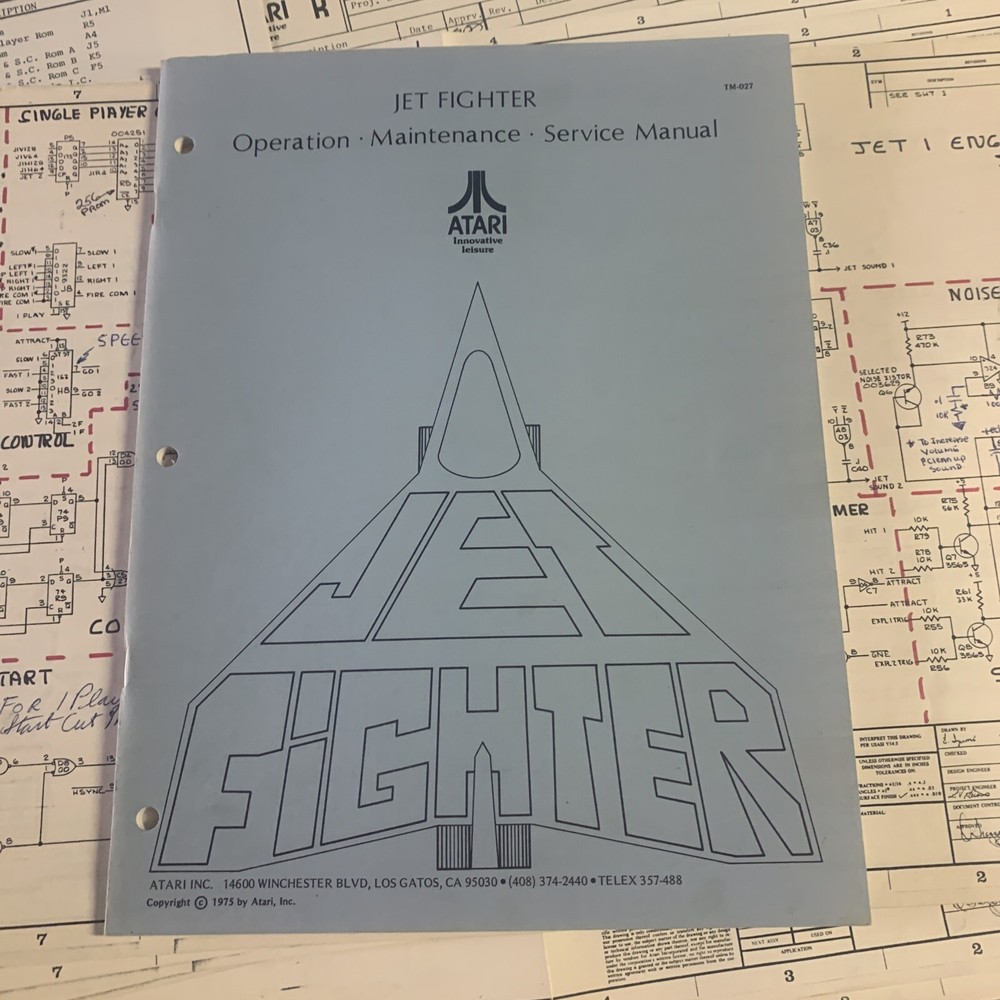 Original Jet Fighter Atari arcade Video game manual