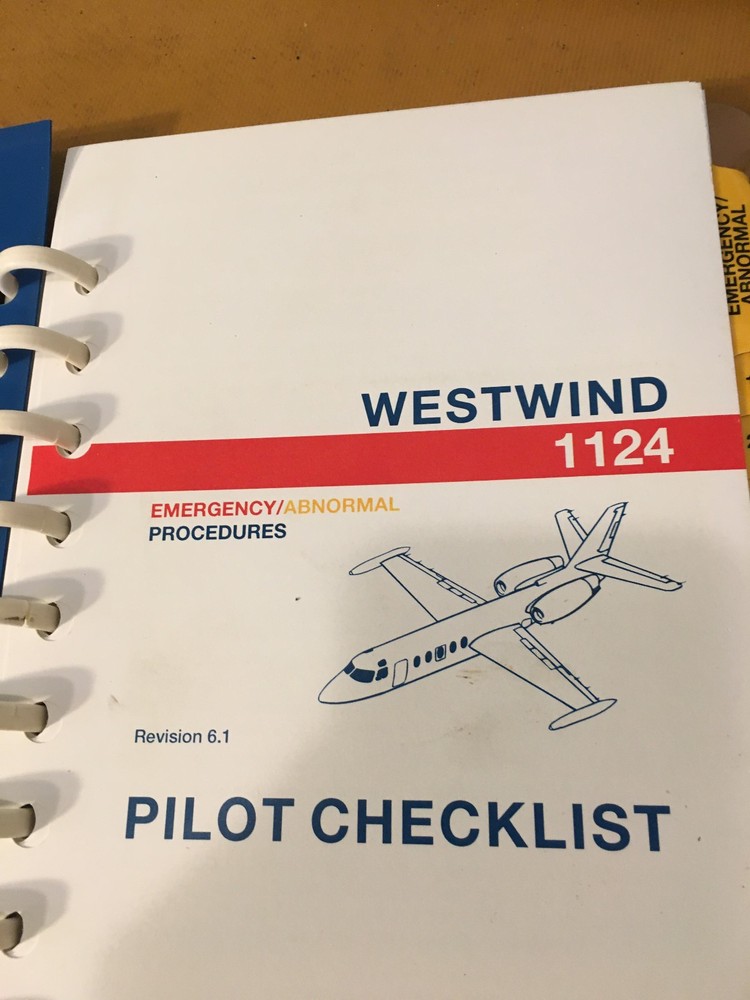 Westwind I and II, 1124 Emergency Abnormal Procedsures Pilot's Checklist