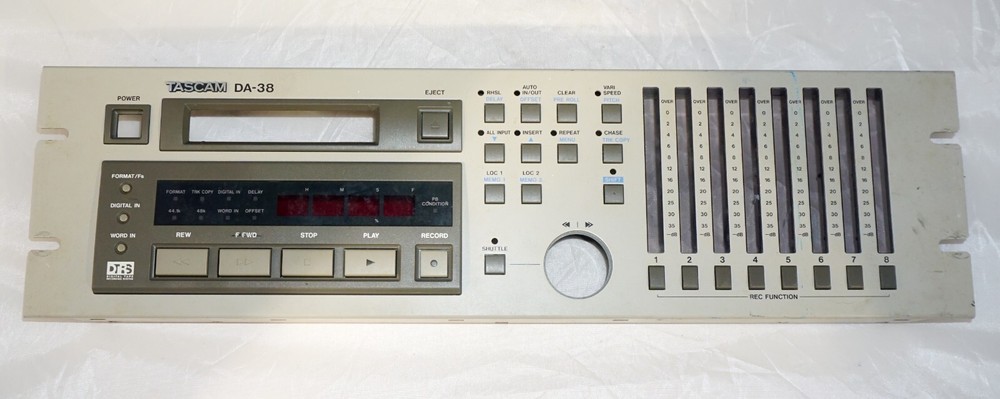 Teac Tascam DA-38 Front Panel Cover Interface Controls