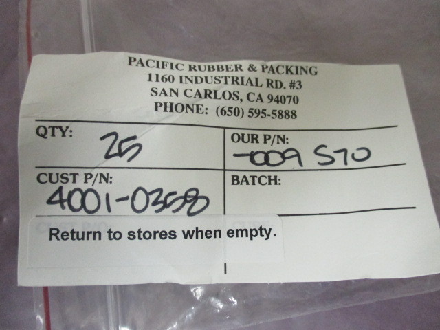 19 Pacific Rubber 009570 Oring, 410184