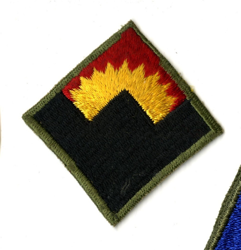 Western Defense Command White Back Patch WWII Original Ripple Weave