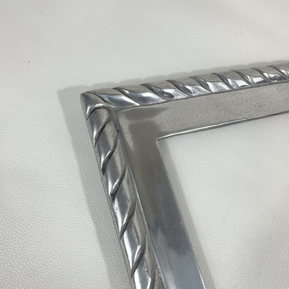 Aluminum Solid Photo Frame Handmade Unknown Signed 15 X 12.5 “ As-is