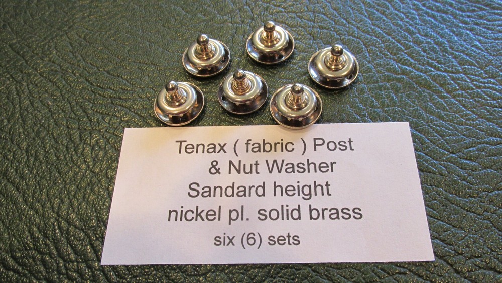 TENAX Pull FASTENER STD Post & Nut (6) six sets Non rusting  convertible top NEW