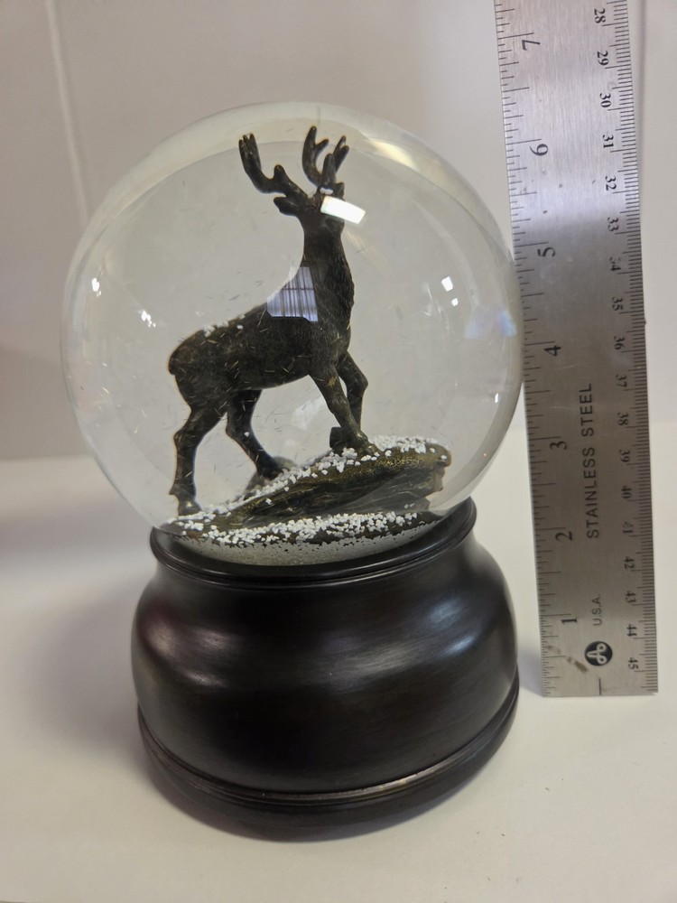 Bronze stag water globe