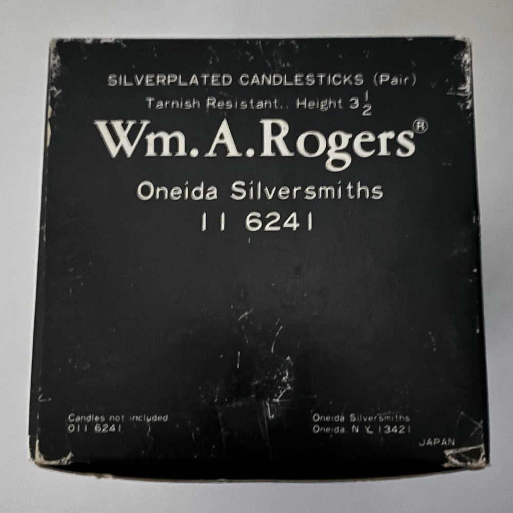 Vintage WM A. Rogers Silverplated Candlesticks