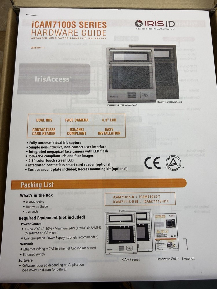 IRIS ID iCAM7 Multifactor Biometric