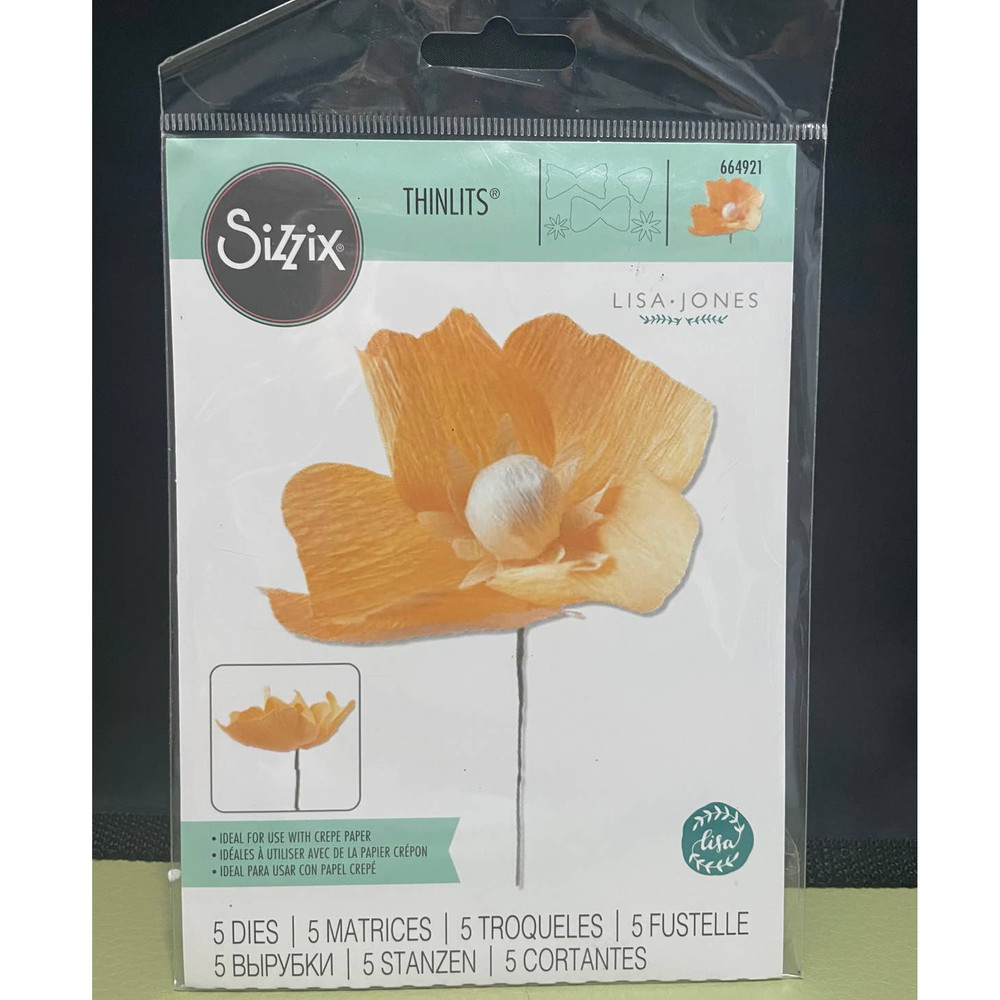 Sizzix Thinlits California Poppy 5 Dies 664921