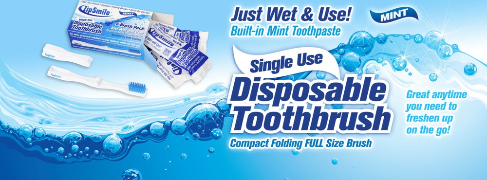 Zipsmile 24ct Disposable Toothbrushes with Toothpaste Individual Wrapped