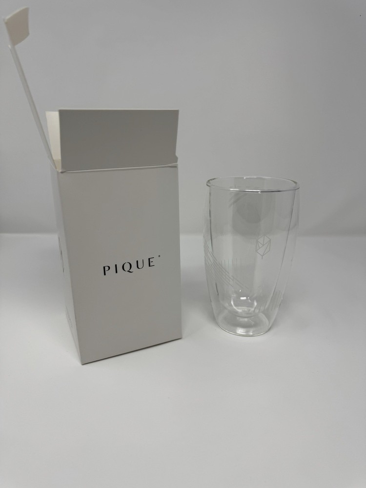 Pique Celestial Double Wall Glass Cup