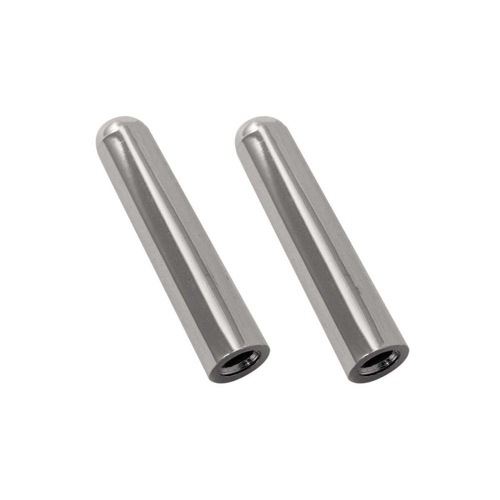 For 79-14 Ford Mustang Chrome Plated Upper Door Lock Knobs Pins Studs - Pair