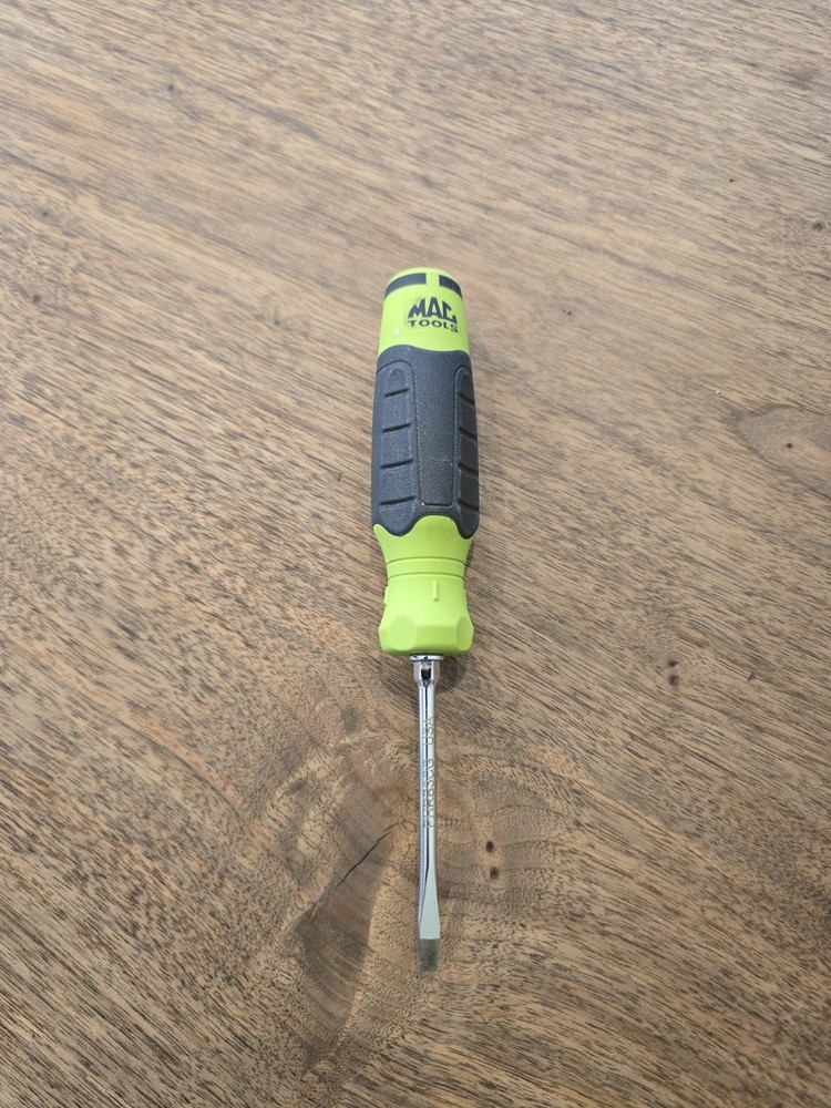 Mac Tools Flat Slotted Screwdriver PHRB3CG Green Handle USA