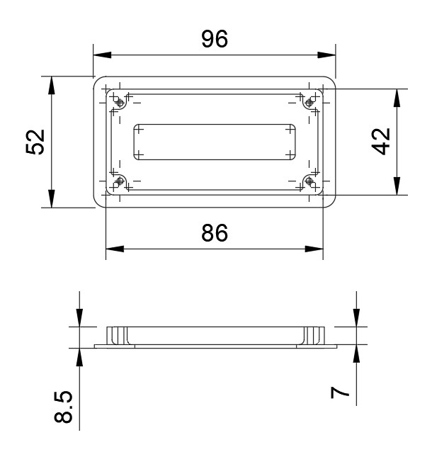 Frame bezel for LCD 1602