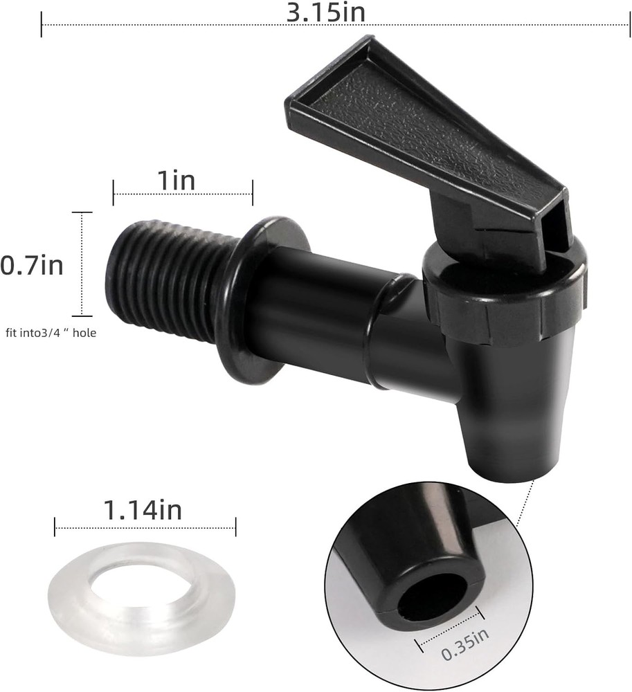Multi-Use 4 PCS Water Spigot Set - Leak Resistant & Easy Installation for Drinks