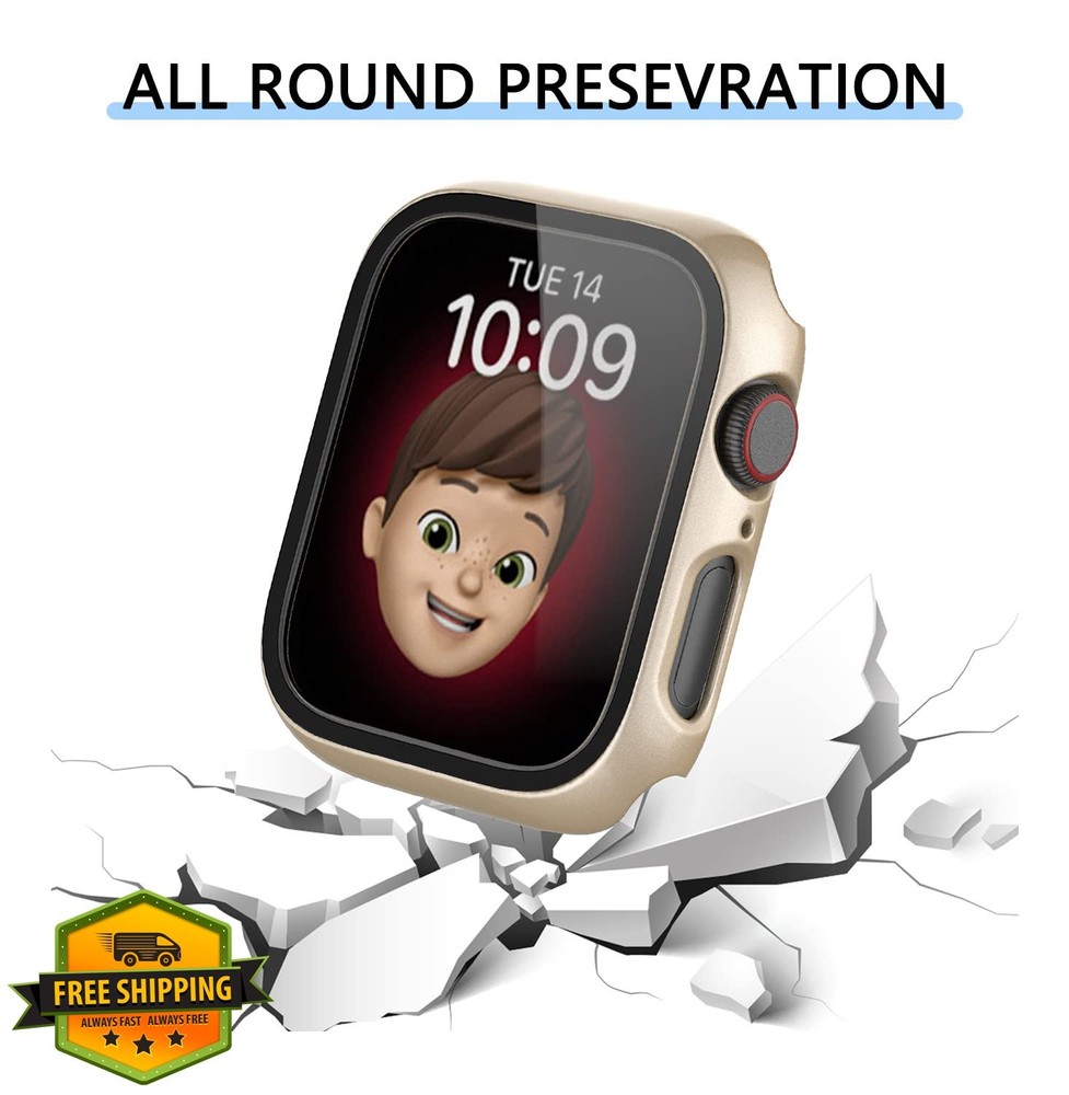 Apple Watch SE 44mm Case Protector Screen Rontion Ultra-Thin PC Bumper