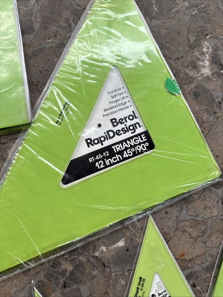 Berol RapiDesign Triangles Lot Of 9