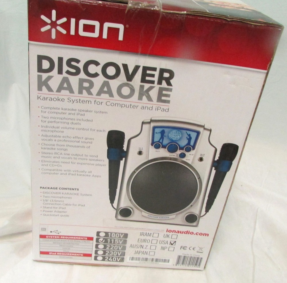 ION Karaoke System For Computer And iPad, NIB