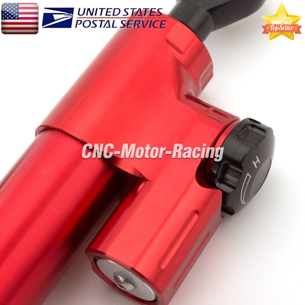 Adjustable CNC Steering Damper Stabilizer Linear Shock Aluminum Motorcycle Red