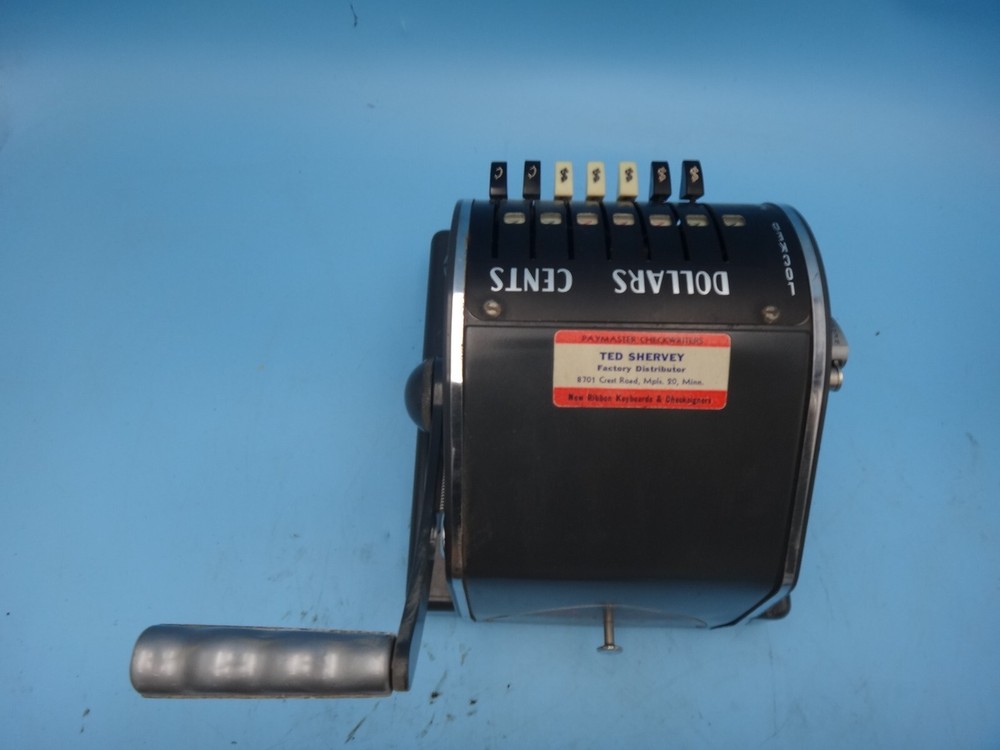 PayMaster X-900 Vintage Check Printer Secure Writer INV D1210