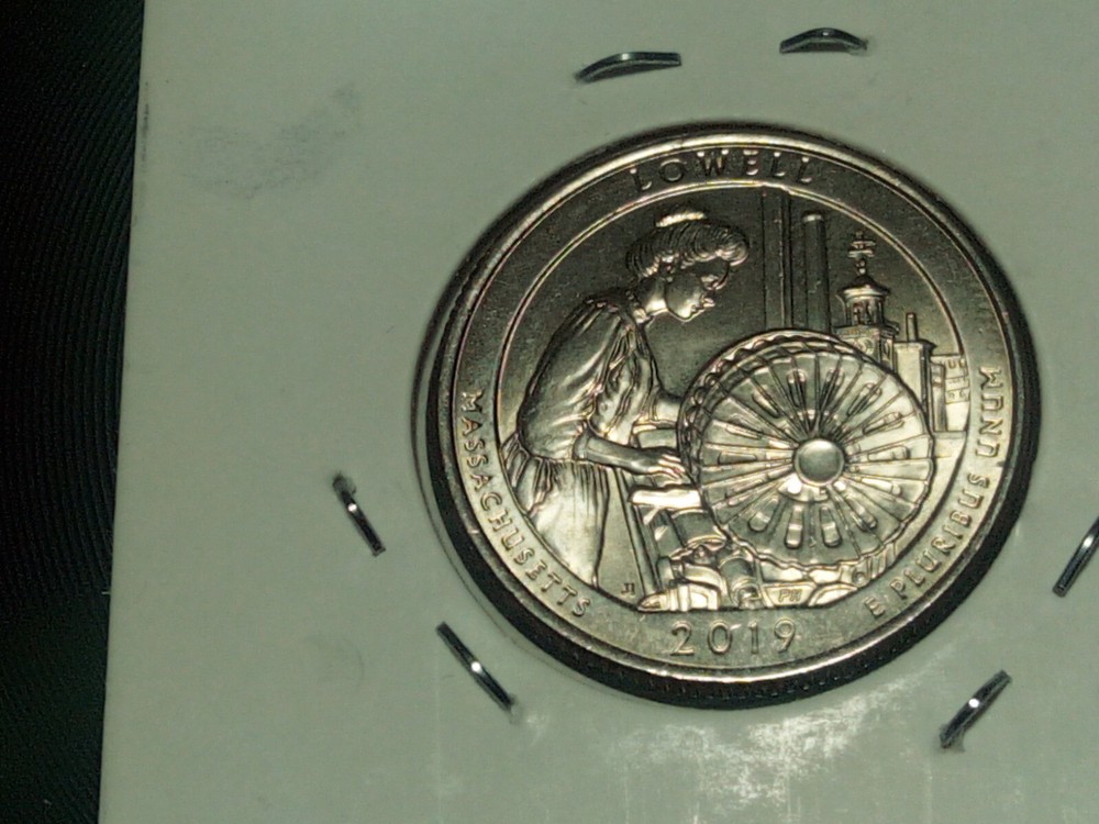 Mint Error Coin Washington Quarter 2019p Lowell Multiple Die Chips On Reverse