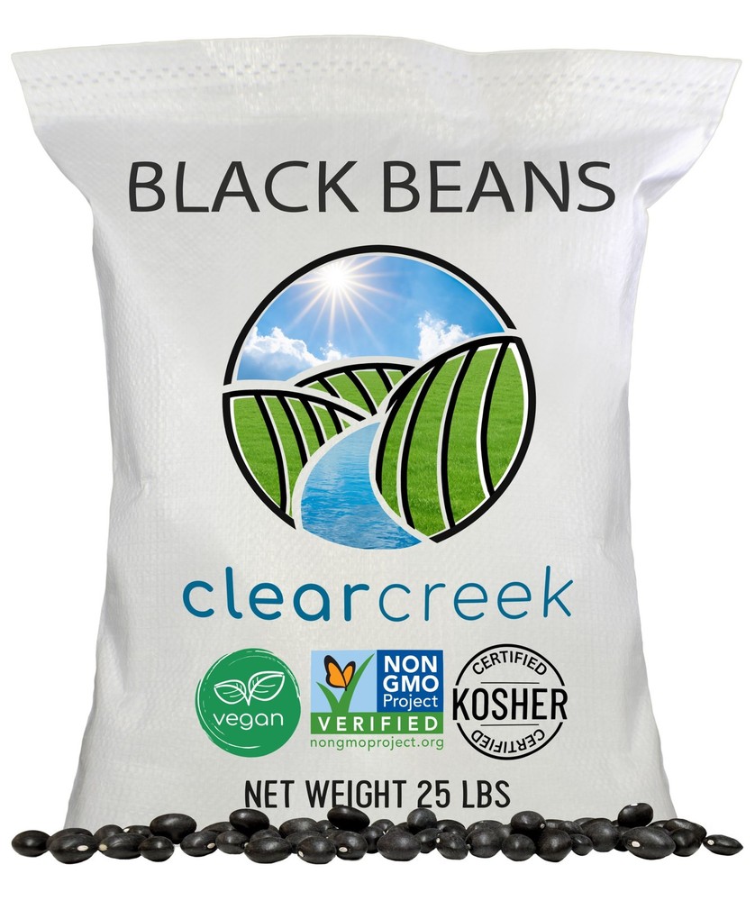 Clear Creek Bulk Black Beans, 25 LBS