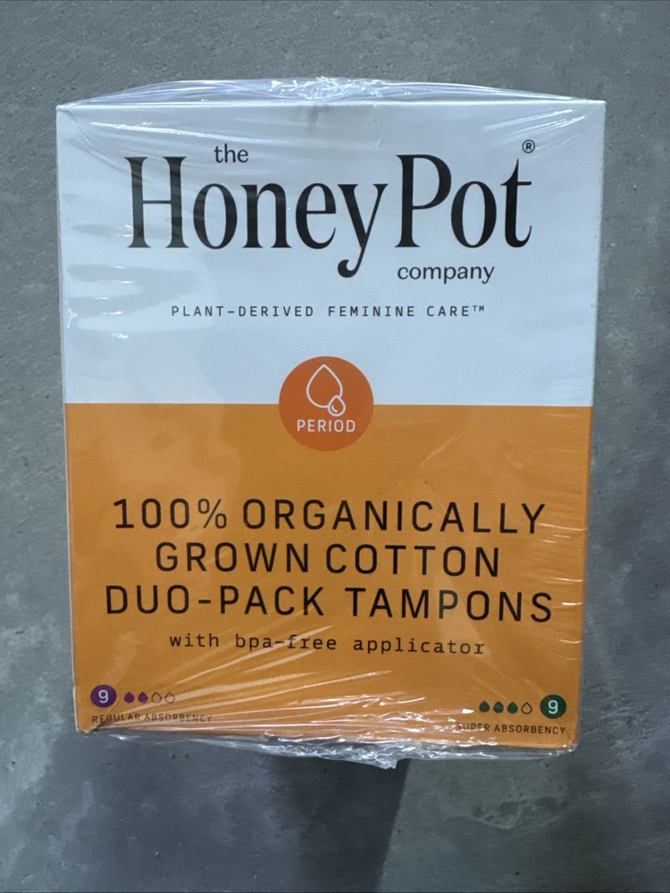 Honey Pot Duo Pack Tampon Plastic Applicator Regular + Super- (3 Boxes)