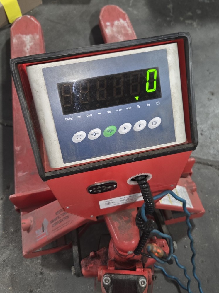 Vestil pallet jack with scale, 5000#