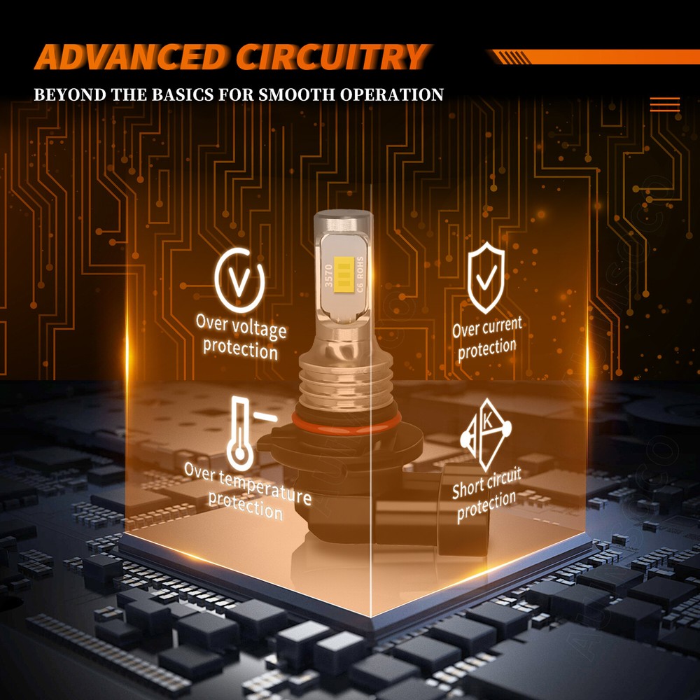 For Subaru Outback 2010-2014 Combo LED Headlight High Low Beam + Fog Light Bulbs