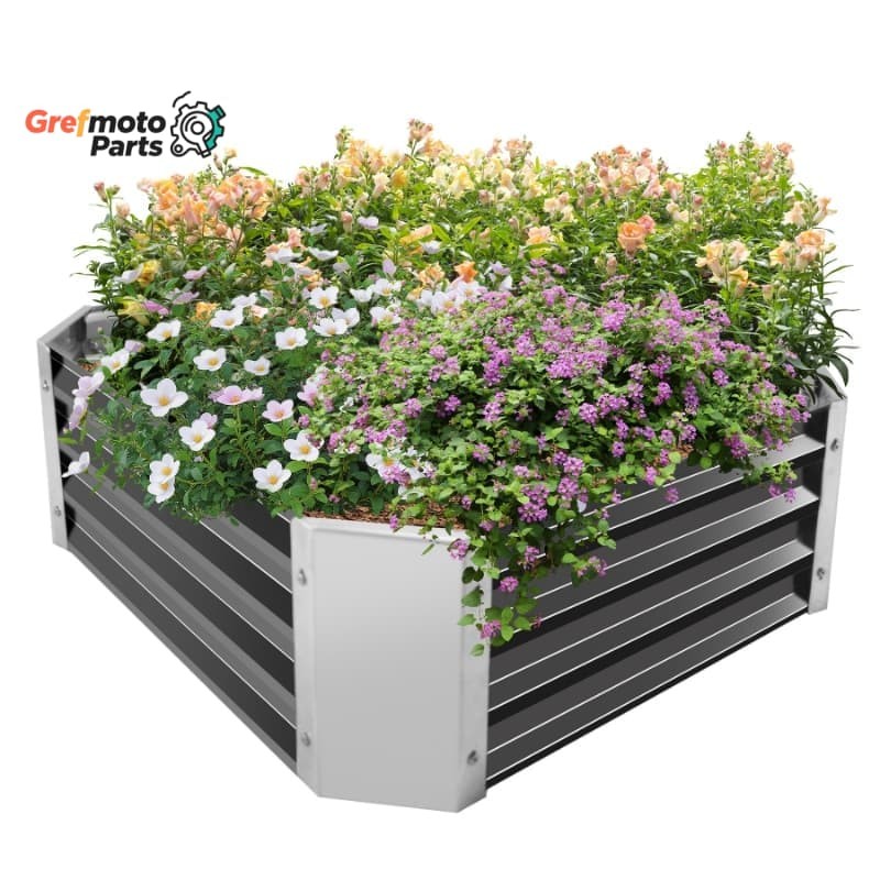 39''New Thickened Galvanized Raised Garden Bed Planter Box Flower Vegetable Box