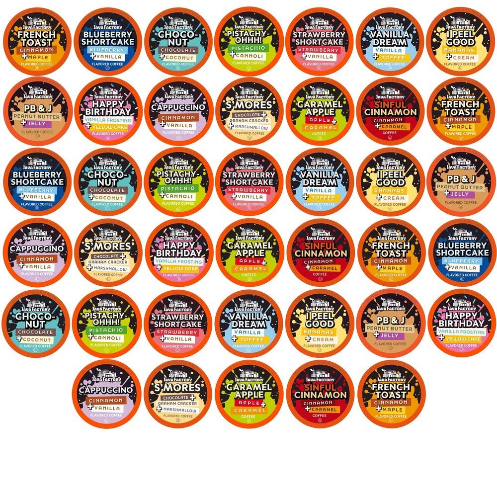 Flavored Coffee Pods, Assorted Sampler, Variety Pack, Compatible with K Cup B...